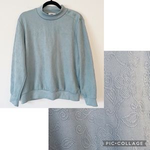 Vintage Alfred Dunner Embossed Floral Nick Neck Sweatshirt